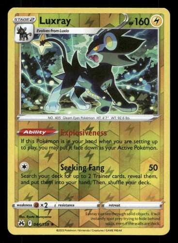 Luxray (44) Reverse Holofoil SWSH: Crown Zenith 044/159 LP Pokemon