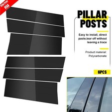 Gloss Black Pillar Posts For Honda Odyssey 2011-15 6pc Door Trim Piano Cover Kit
