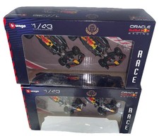 2X Bburago 1 Max Verstappen Sergio Perez Red Bull Racing RB19 1/43 Formula 1 F1