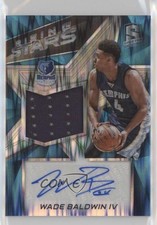 2016 Spectra Rising Star Memorabilia Neon Blue 97/99 Wade Baldwin IV Auto 03rx