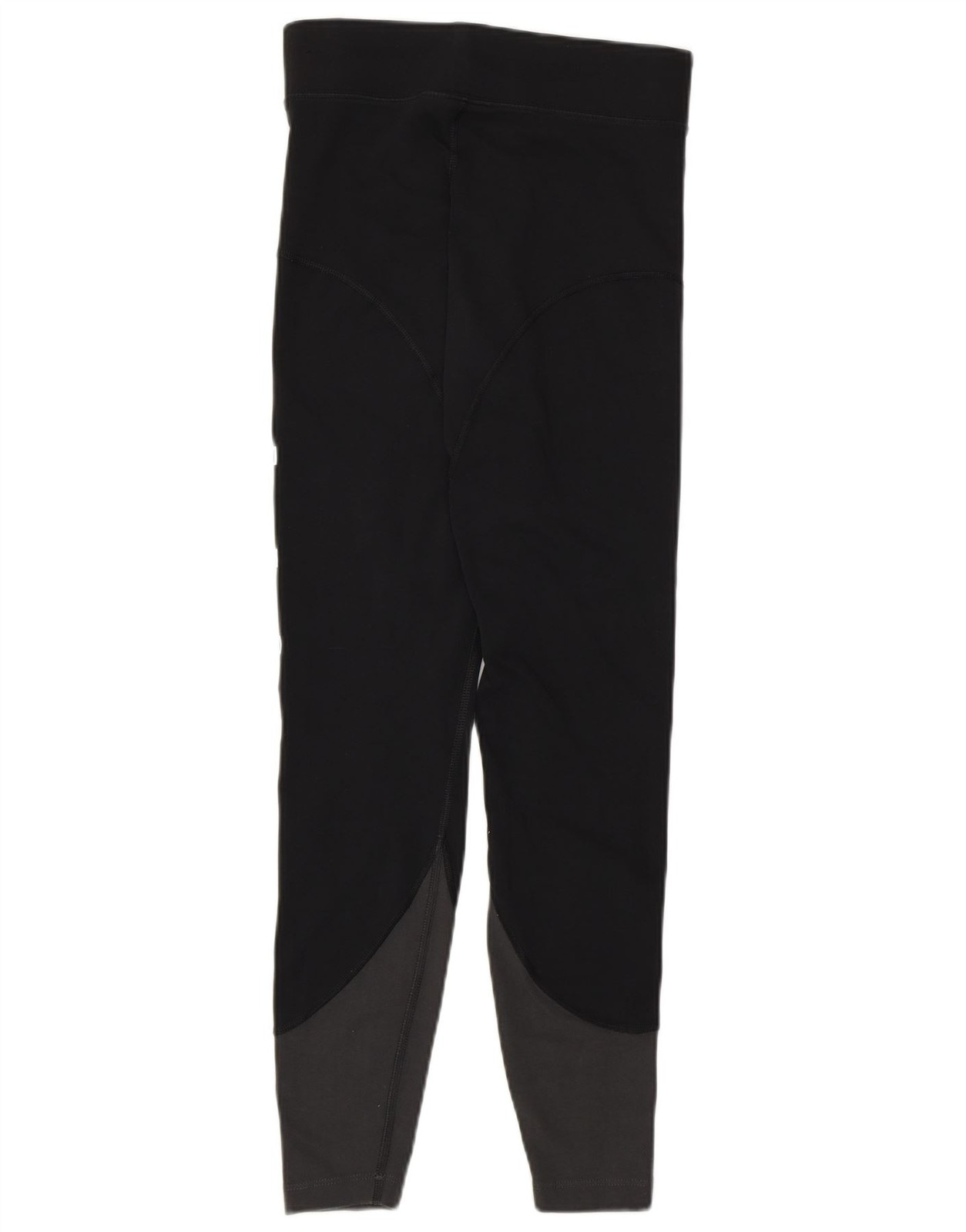 Nike Womens Graphic Leggings UK 8 Small Black Colourblock Cotton CH03 thumbnail 2