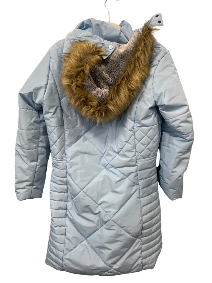 Abrigo largo acolchado resistente al agua Sporto Daisy talla mediana capucha extraíble NUEVO Foto 2 de 4