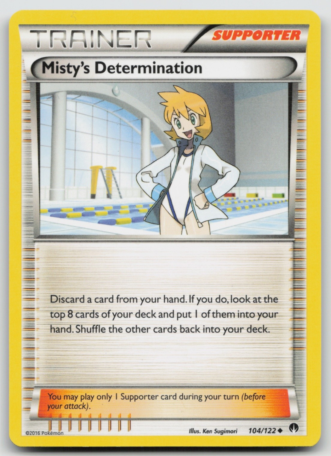 Pokemon Card Misty's Determination Uncommon XY - BREAKpoint 104/122
