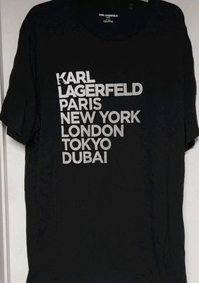 KARL LAGERFELD PARIS, NEW YORK,  LONDON, TOKYO, DUBAI, T-shirt, Men XXL
