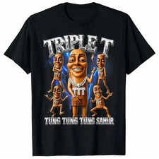 Tung Tung Tung Sahur Brainrot Meme Shirts Tri...