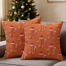 Halloween Pumpkin Ghost Pillow Covers 18" x 18" Pack of 2 Christmas Elk
