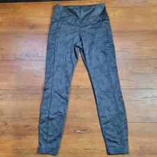Mondetta Womens Small Leggings 27" Athleisure Yoga Pants S Gray Pockets Camo