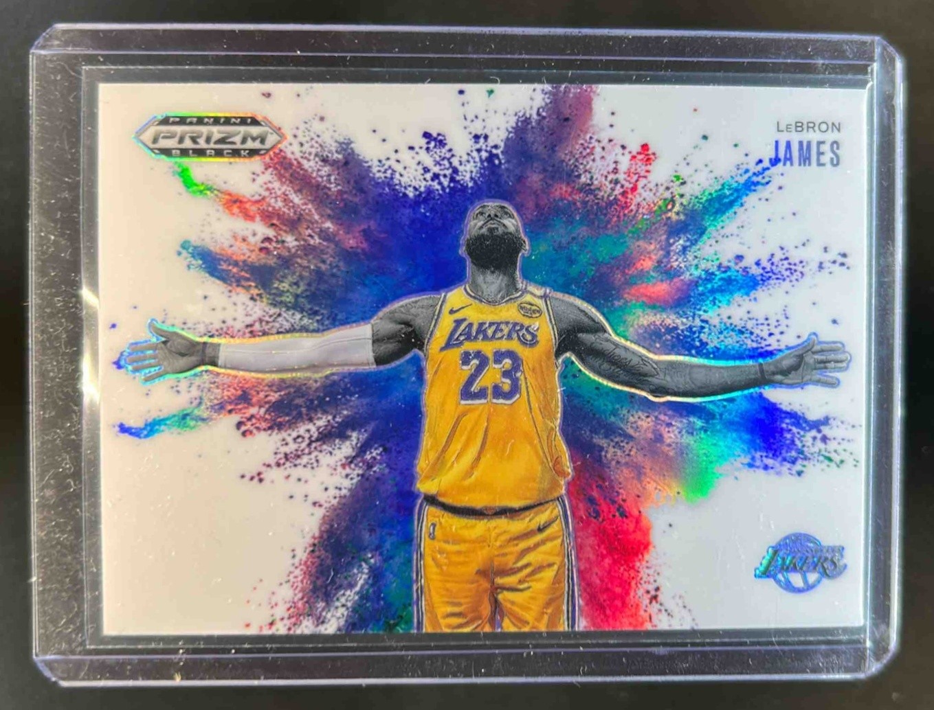 2024-25 Prizm Black LeBron James Color Blast #3 Lakers