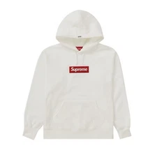 Supreme Box Logo Hooded Sweatshirt (FW21) WHITE Size Large New Hoodie Red Bogo