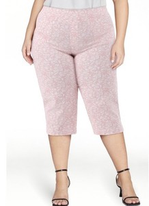 Just My Size Women’s Plus Pink Floral Millennium Capris 2X NWT