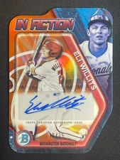 ELI WILLITS /25 1ST ORANGE AUTO IN ACTION REFRACTOR AUTOGRAPH 2025 BOWMAN DRAFT