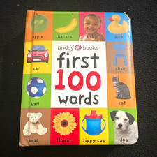Priddy Books First 100 Words Multicolor Baby Board Book, First Words Theme