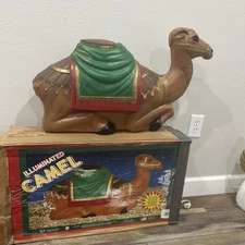 Vintage General Foam Nativity Camel Lying Down Lighted Blow Mold 26" W/Cord/Box