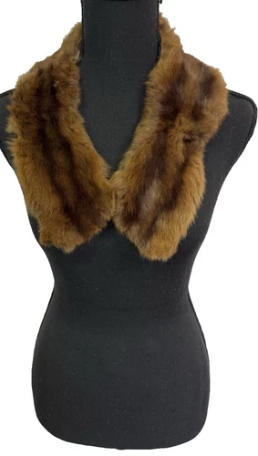 VINTAGE MOHOGANY BROWN MINK FUR COLLAR