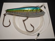 Braid Marauder Trolling Lure - wahoo plug (heavily used) 8.5" - blue, white