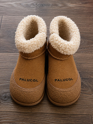 Palucgl Toddler Girls Winter Boots Size US 11/ EUR 28 Brown Sherpa Lined Ankle 