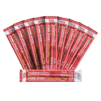 Paleovalley PastureRaised Pork Sticks  Maple Bacon Flavor Meat Sticks Individ...