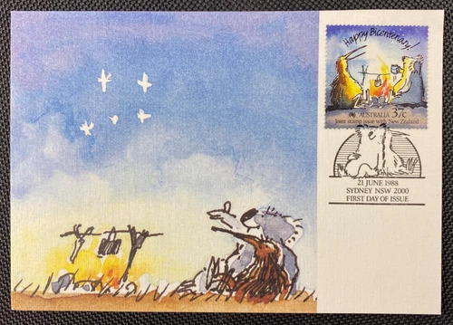 1988 Australian Bicentenary Joint Issue With New Zealand NZ Maxi Maximum Card