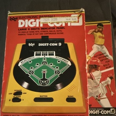 Epoch Electronic Baseball Digit-Com 9 Handheld Electronic Game with Manual