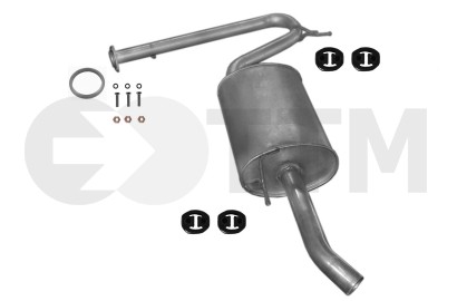 Silencieux arrière Boxer II : stop bruit échappement Peugeot Boxer 2.0 2.2