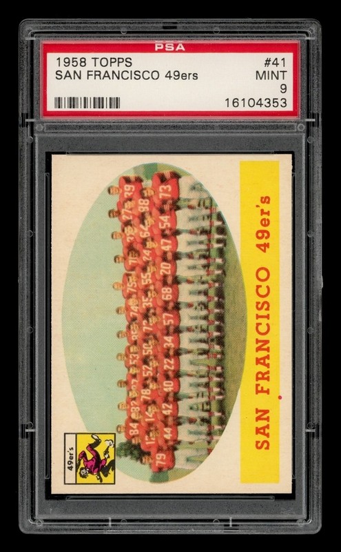 1958 Topps Set-Break # 41 San Francisco 49Ers PSA 9 MINT
