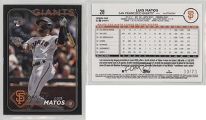 2024 Topps Series 1 Black /73 Luis Matos #28 Rookie RC