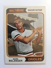 1974 TOPPS MARK BELANGER #329 EX/MT