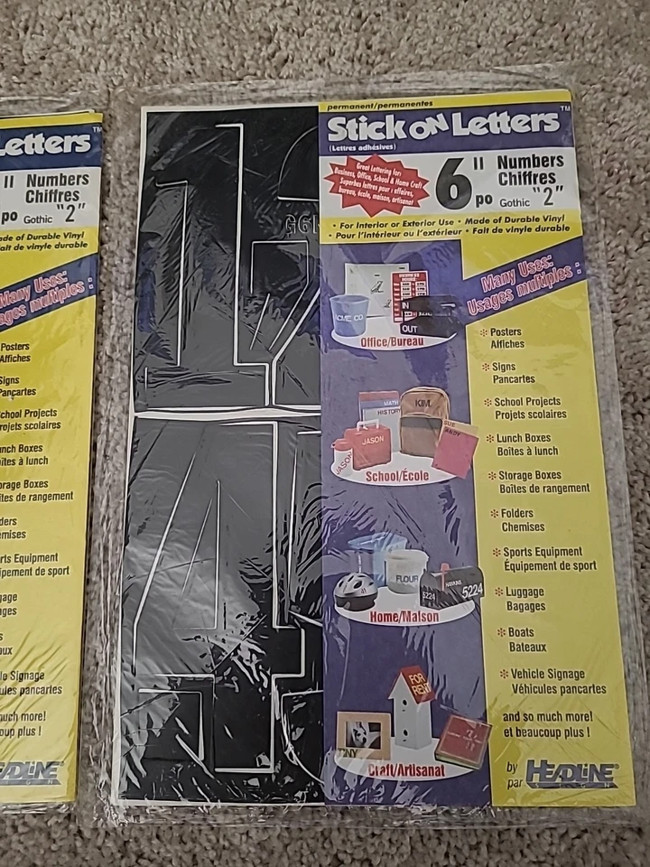 Lot of Headline Stick on Vinyl Letters - 6" | 2 New Packs & Lots of Used  - Image 3 of 4
