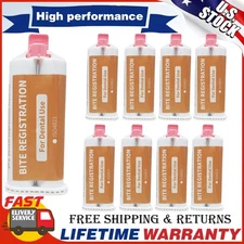 8Pcs 50ML VPS Bite Registration Material Unflavor FAST Set Cartridges Dental PVS