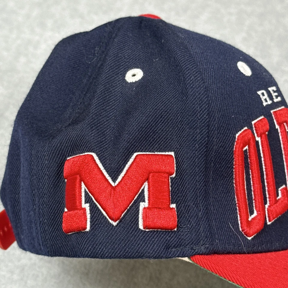 Vintage Ole Miss Rebels Hat Cap Snap Back NCAA College Football Mens 90s - Image 3 of 4
