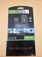PNY 256GB PRO Elite Prime 4K Class 10 U3 V30 A2 microSDXC Flash Memory Card