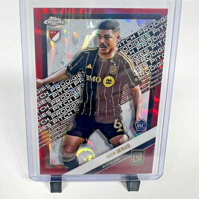 2025 Topps Chrome MLS - Pitch Prodigies Igor Jesus Red Lava #183