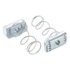 Strut Spring Channel Nut Regular, 10Pcs 3/8"-16 Carbon Steel Zinc-Plating