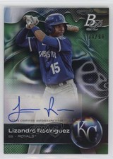 2023 Bowman Platinum Top Prospects Green 33/99 Lizandro Rodriguez Auto 0d0o