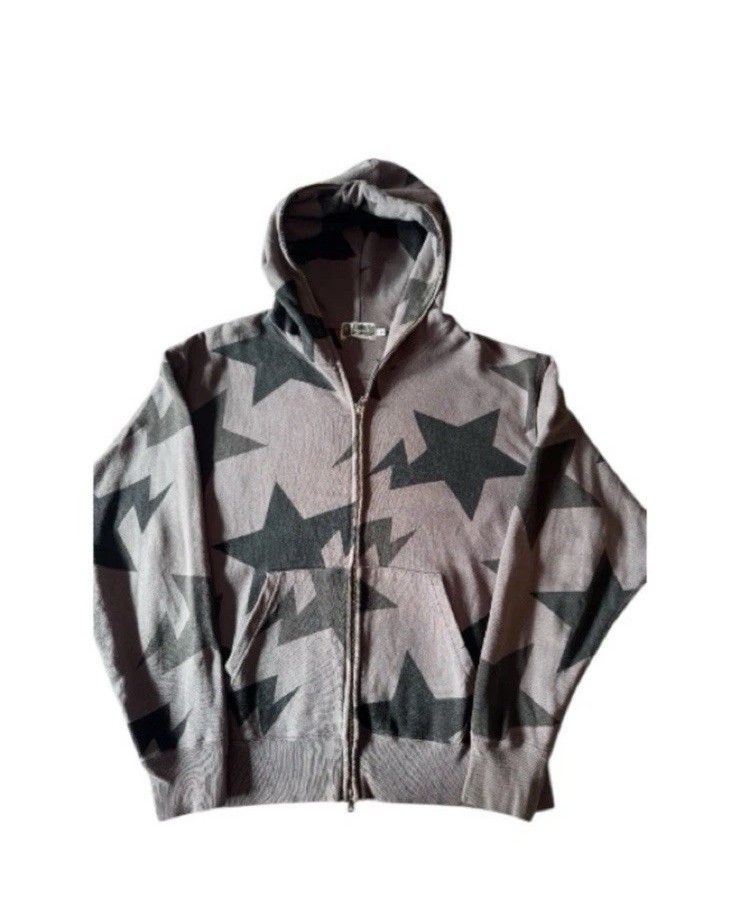 A Bathing Ape Bapesta Star Print Full Zip relaxed fit hoodie size