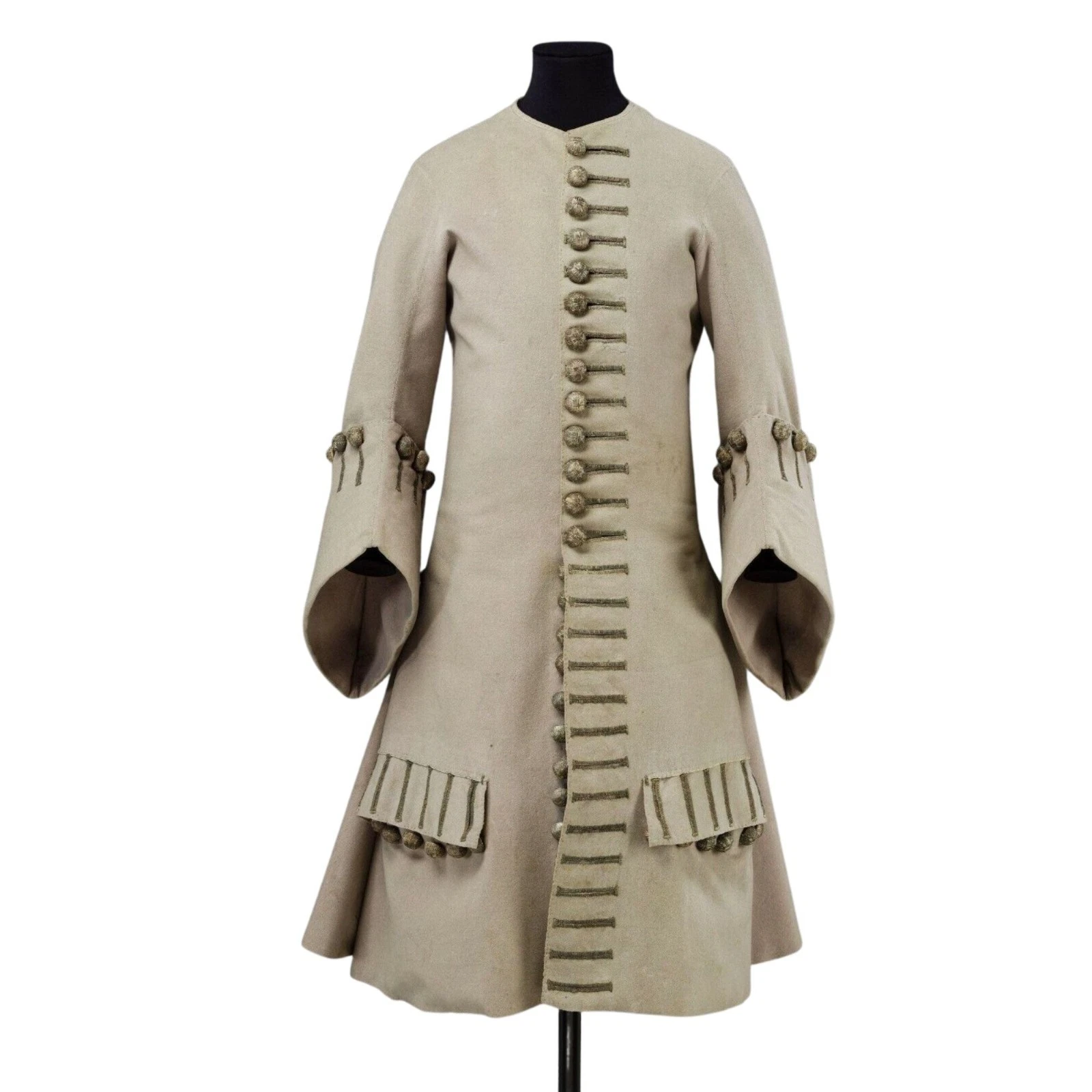 OFF WHITE Cappotto uomo nuovo evento militare bianco sporco lungo stile frock