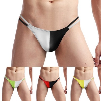 Klassischer G String T Rücken Herren Unterwäsche niedrige Leibhöhe Nylon Briefs