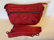 NWOT Lug Dash Classic Quilted Convertible Crossbody Red Suit Yourself Lining