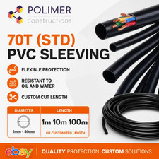 Flexible 70T(STD) PVC Cable Sleeving / Tubing Wiring Harness Black