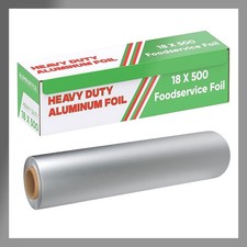 Aluminum Foil Wrap Roll 18 in x 500 ft Heavy Duty Commercial and Home Use for...