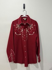 Vintage H Bar C Mens 15.5 Coronado Embroidered Western Button Up Shirt