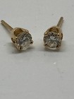 Real .30 Carat Diamond 14k Solitaire Studs Earrings Natural