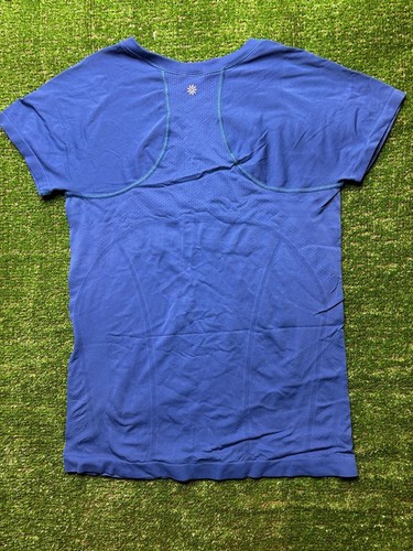 Athleta Blue Seamless Short Sleeve Athletic T-Shirt Top Women's