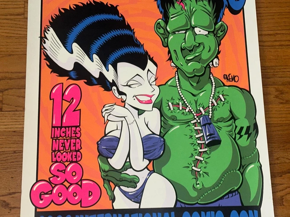 Sideshow Toy 2002 Comic Con Lim Ed NUMBERED SIGNED Litho KEMO Frankenstein - Image 3 of 4