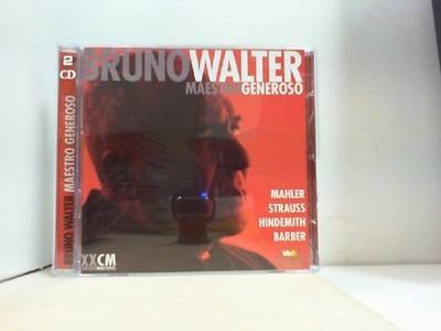 Mahler, Strauss, Hindmith, Barber ''  MAESTRO GENEROSO  '' BRUNO WALTER '' Walter, 