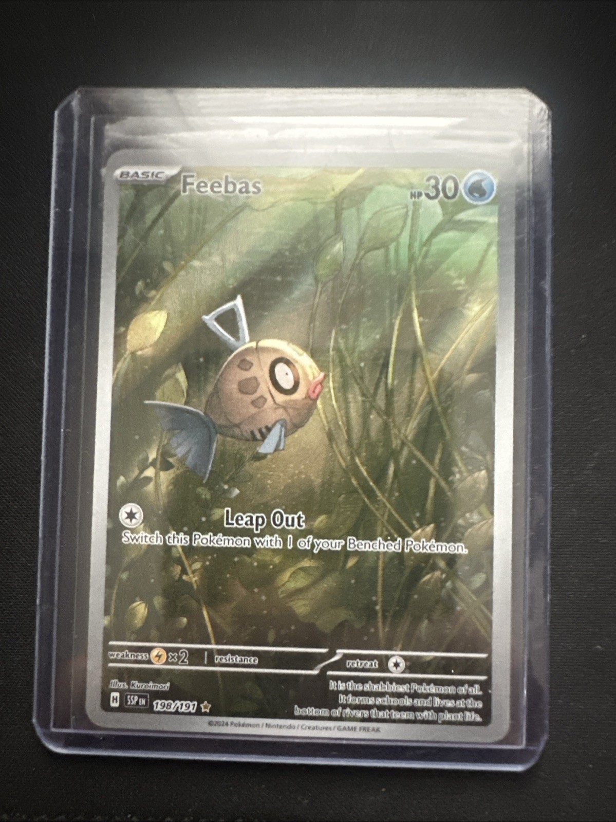Pokémon TCG Feebas Holo Illustration Rare Card 198/191SV08 Surging Sparks NM/M