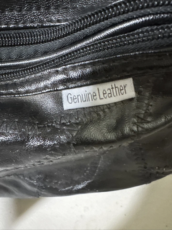 Bolso de Lona Embassy Butterfly Cuero Negro OH Travel Airline 24" Foto 4 de 4