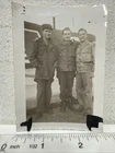 Vintage Snapshot Photo US Military Soldiers in Uniform Pose for Photo WWII