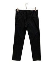 Slim Fit Tapered Pants Men  s Stretch Cotton Black Casual Pants