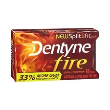 Dentyne Fire Split2Fit Cinnamon Chewing Gum 5 Packs Free Shipping